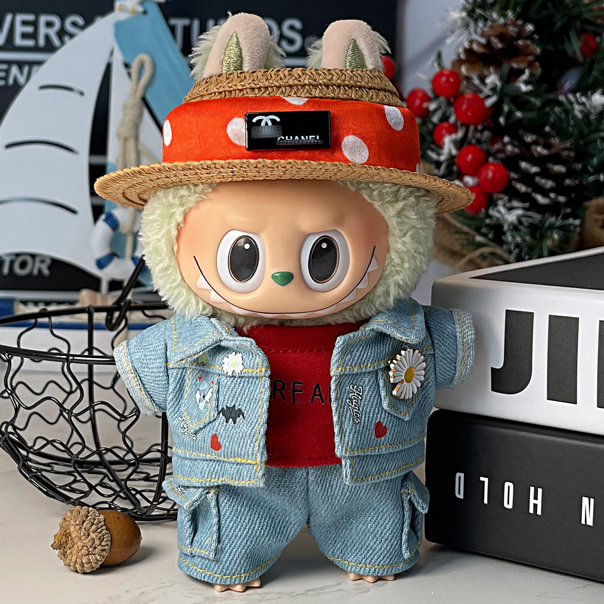 Jeans Suit 17cm Labubu Doll Accessories Clothing Suitable for V1 V2 V3 Labubu