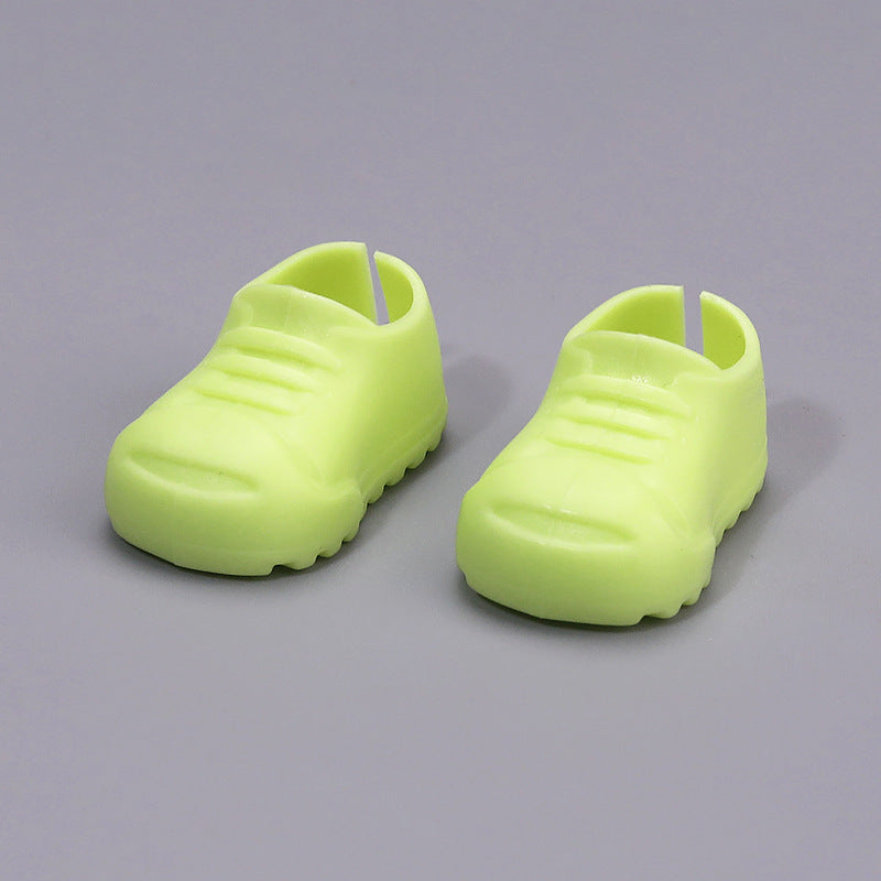Rubber shoes open board shoes for 3.0 labubu V1 V2 V3 doll outfit Shark slippers jersey accessories