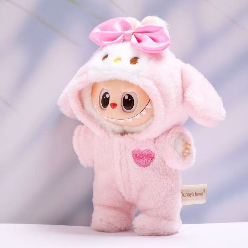 Labubu Doll Clothes Baby Penguin Onesie Labubu I II Idol Dolls 15/17cm Plush Doll'S Clothes Sitting Party Accessories