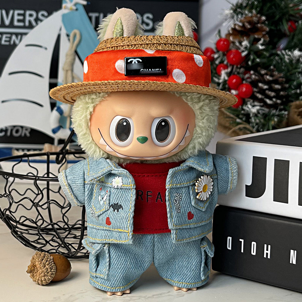 Jeans Suit 17cm Labubu Doll Accessories Clothing Suitable for V1 V2 V3 Labubu