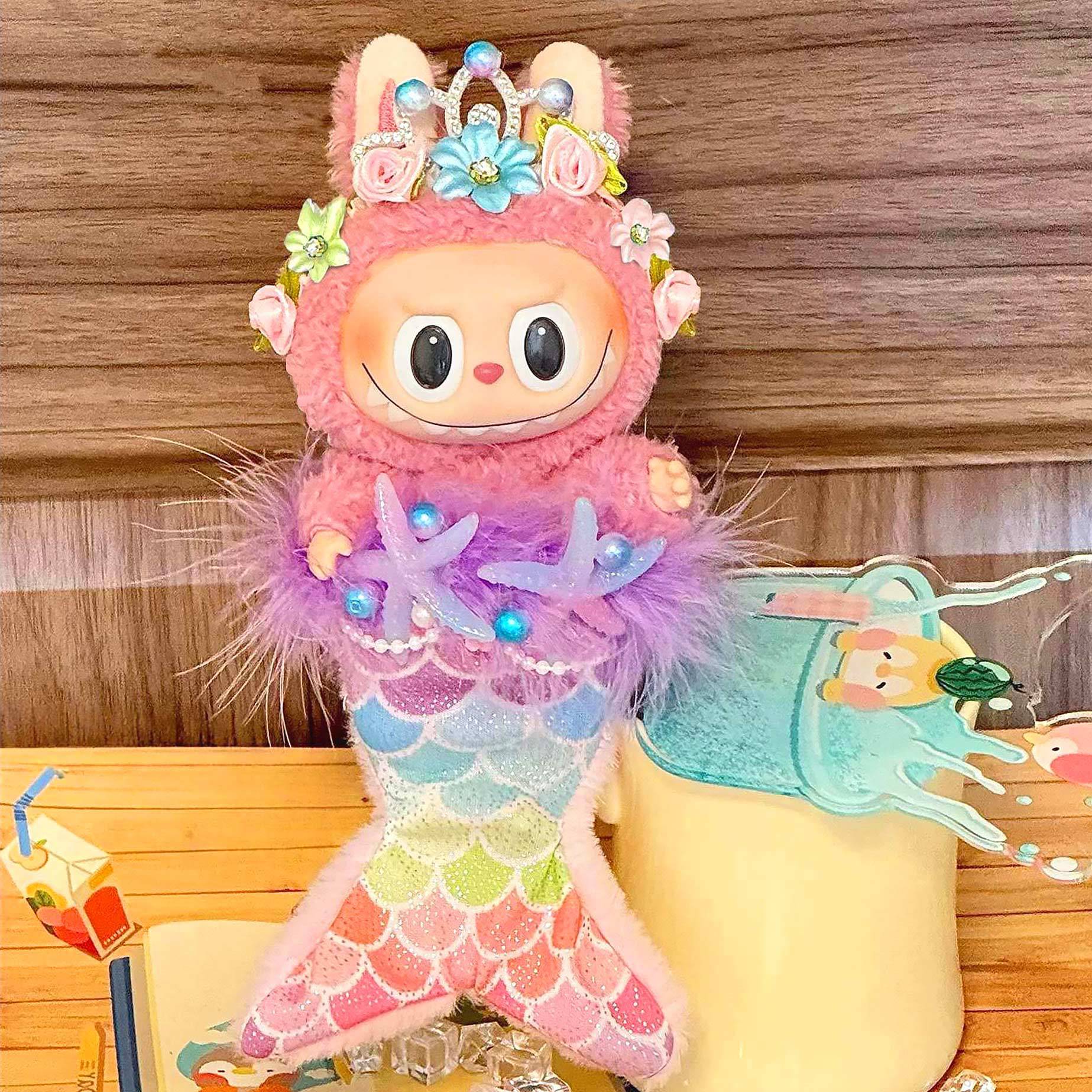 Nice Mermaid Doll Clothes for Labubu Doll V2 Bling Bling Outfit Clothes