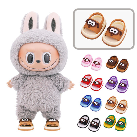 Shoes for 15-17cm labubu V1 V2 V3 Dolls Slipper Shoes BJD Blythe OB11 Dolls Accessories DIY Doll Toys