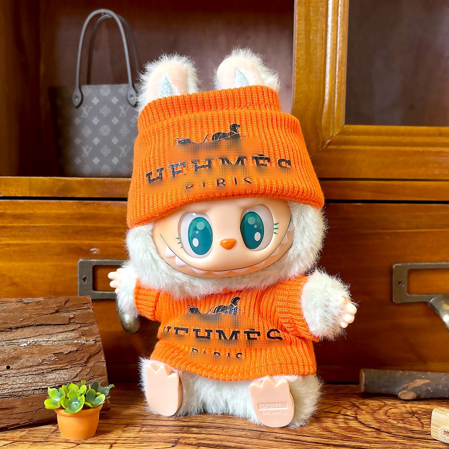 Fashion Suit Hat with Clothes for Labubu G1 G2 G3 Sitting Party Plush Dolls Outfit H