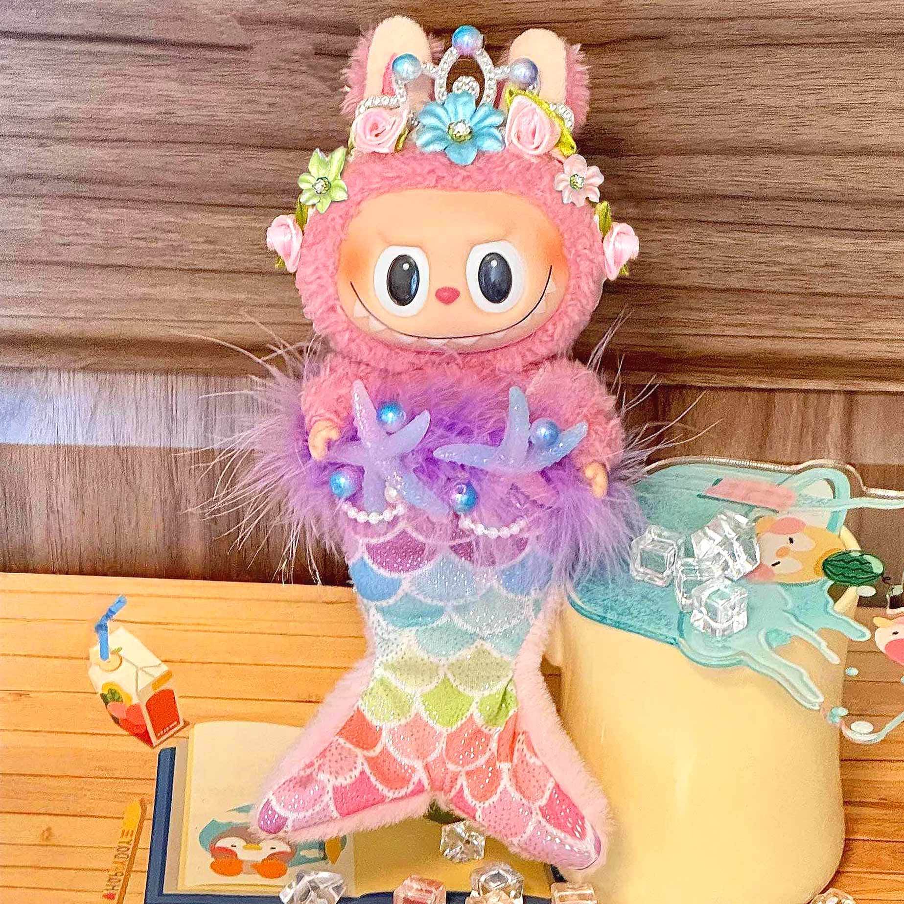 Nice Mermaid Doll Clothes for Labubu Doll V2 Bling Bling Outfit Clothes