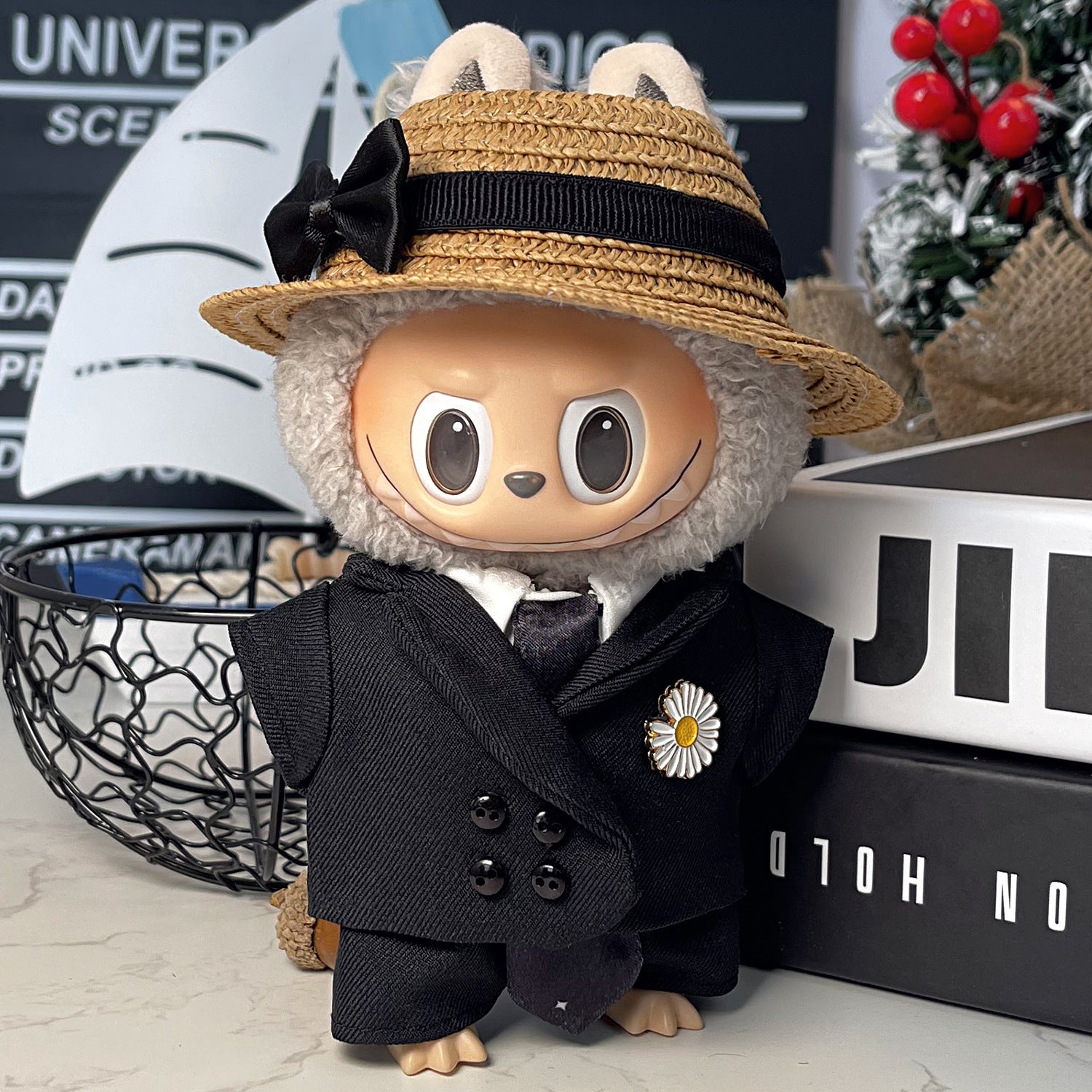 Fashion Gd With G-Dragon For Labubu V1 V2 V3 Clothes Doll Cloth Outfit 4 in 1