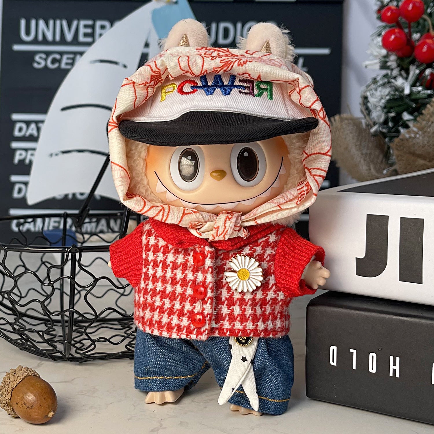 Fashion Red Clothes Gd With G-Dragon For Labubu V1 V2 V3 Clothes Doll Outfit