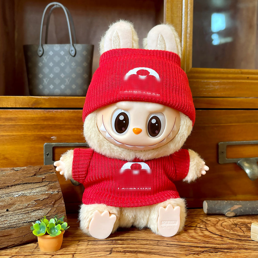 Fashion Suit Hat with Clothes for Labubu G1 G2 G3 Sitting Party Plush Dolls Outfit C