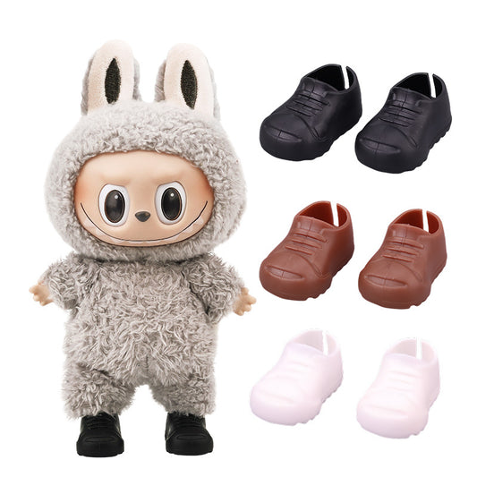 Rubber shoes open board shoes for 3.0 labubu V1 V2 V3 doll outfit Shark slippers jersey accessories