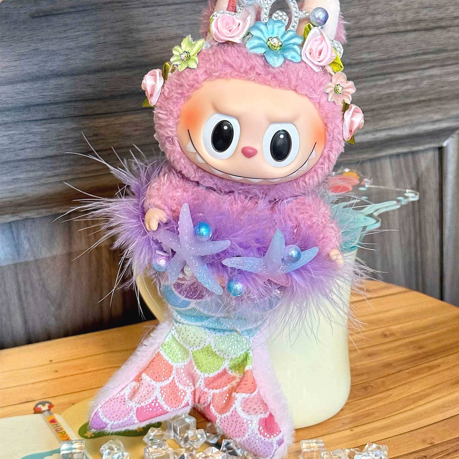 Nice Mermaid Doll Clothes for Labubu Doll V2 Bling Bling Outfit Clothes