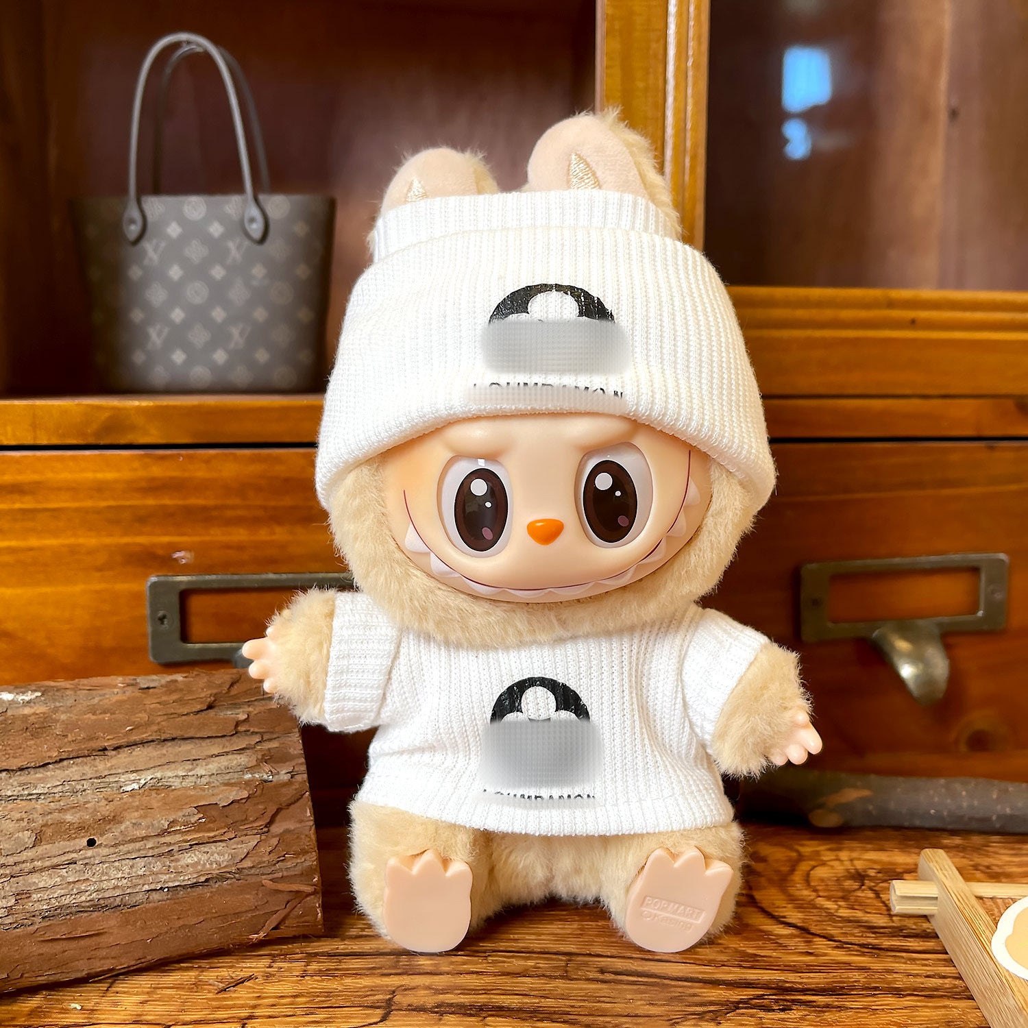 Fashion Suit Hat with Clothes for Labubu G1 G2 G3 Sitting Party Plush Dolls Outfit C