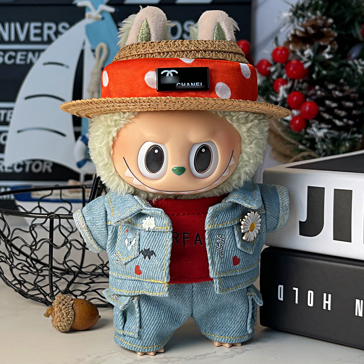 Jeans Suit 17cm Labubu Doll Accessories Clothing Suitable for V1 V2 V3 Labubu