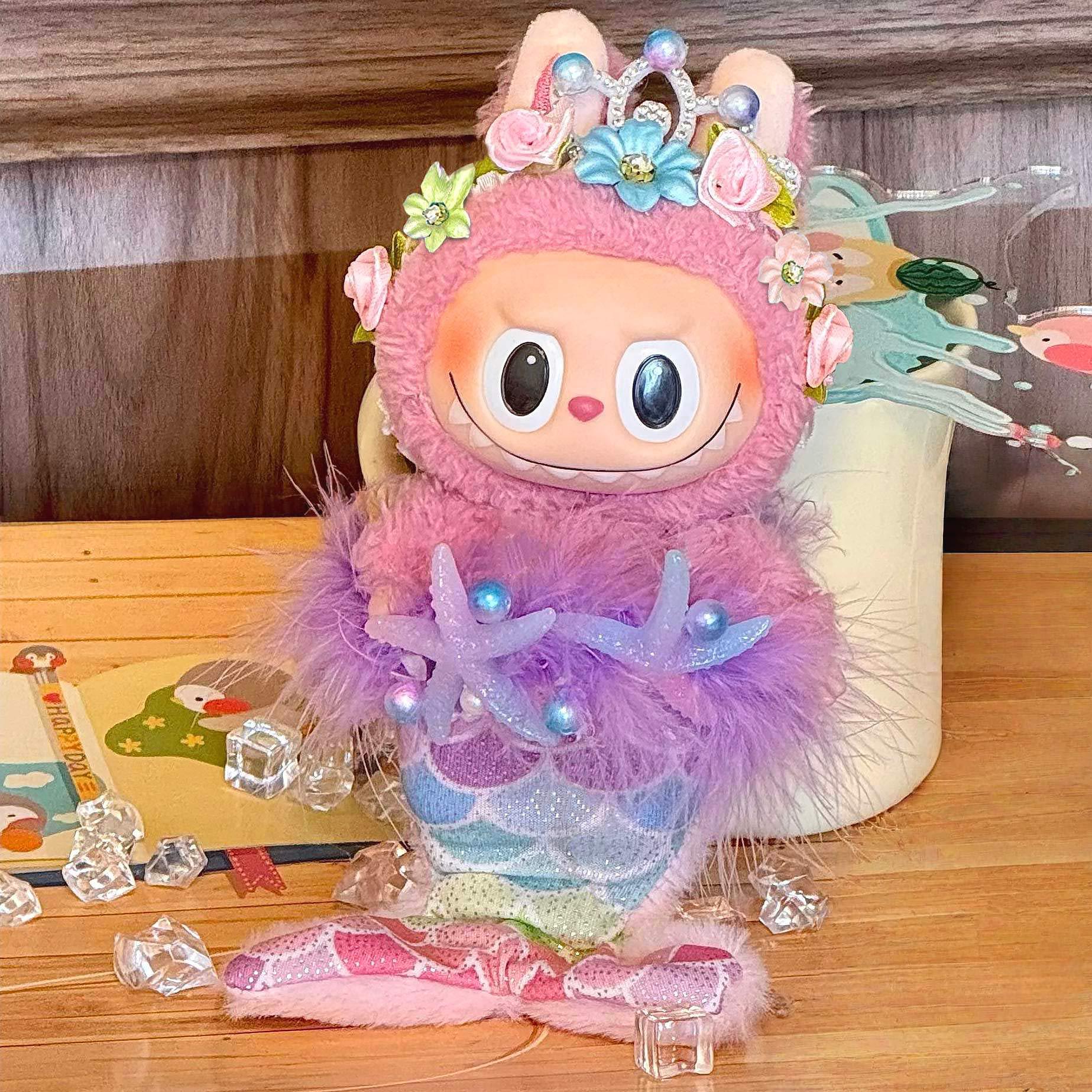 Nice Mermaid Doll Clothes for Labubu Doll V2 Bling Bling Outfit Clothes