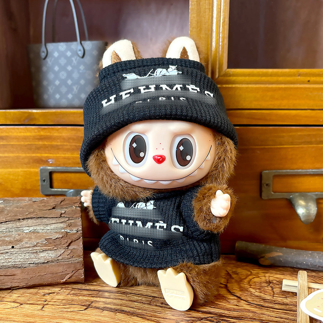 Fashion Suit Hat with Clothes for Labubu G1 G2 G3 Sitting Party Plush Dolls Outfit H