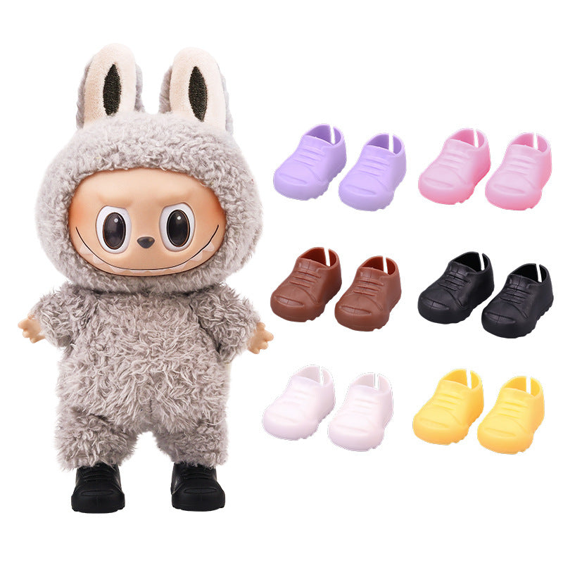 Rubber shoes open board shoes for 3.0 labubu V1 V2 V3 doll outfit Shark slippers jersey accessories