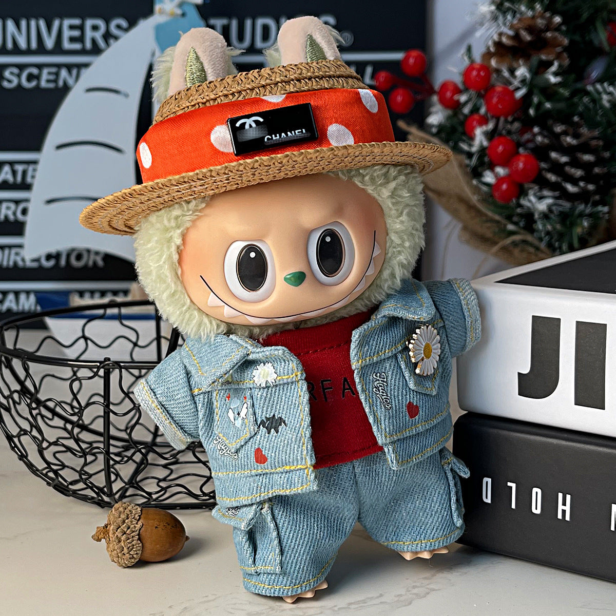 Jeans Suit 17cm Labubu Doll Accessories Clothing Suitable for V1 V2 V3 Labubu