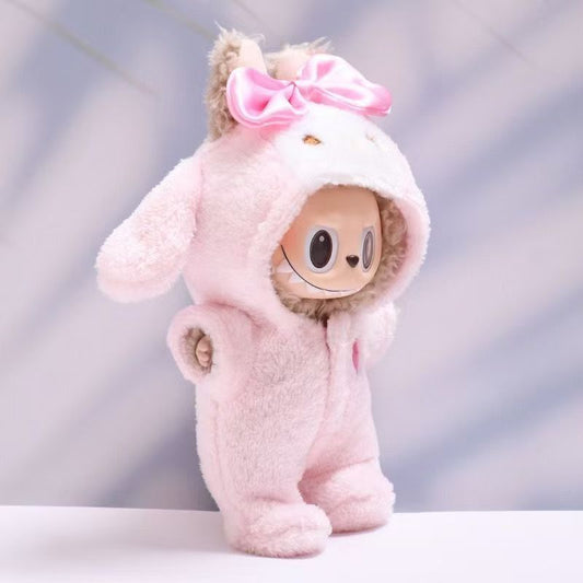 Labubu Doll Clothes Baby Penguin Onesie Labubu I II Idol Dolls 15/17cm Plush Doll'S Clothes Sitting Party Accessories