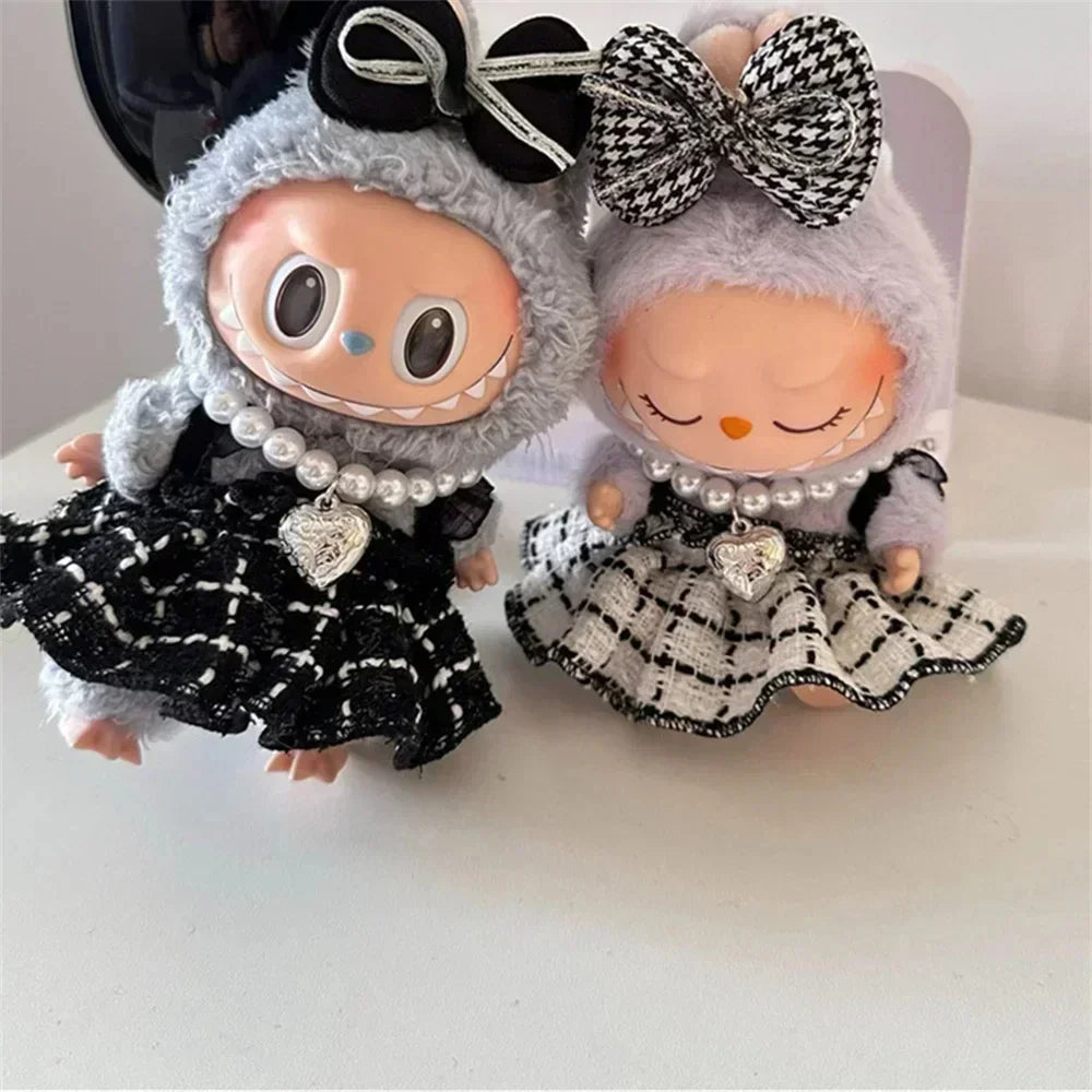17cm ミニぬいぐるみ人形の服 衣装アクセサリー 韓国 Kpop Exo Labubu アイドル ストラップスカート 衣類 ギフト