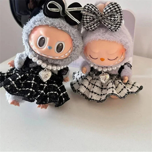 17cm Mini Plush Doll'S Clothes Outfit Accessories For Korea Kpop Exo Labubu Idol Strap skirt Clothing Gift