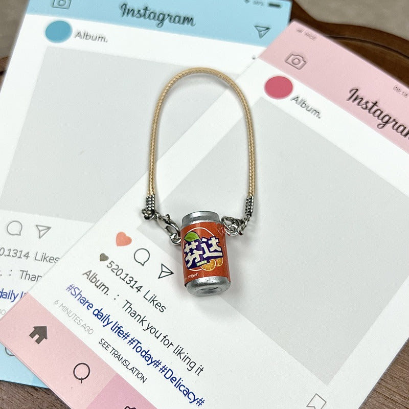 Simulation Soda Can-shaped Cotton Doll Cross-body Accessory, Key-chain,for Labubu Doll Cross body Bag Charm