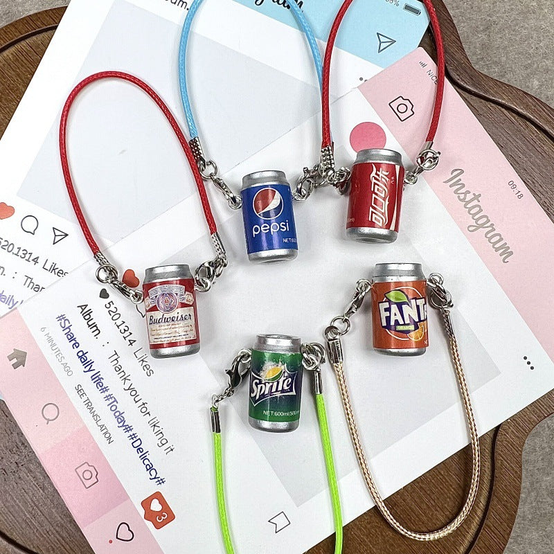 Simulation Soda Can-shaped Cotton Doll Cross-body Accessory, Key-chain,for Labubu Doll Cross body Bag Charm