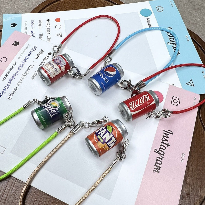 Simulation Soda Can-shaped Cotton Doll Cross-body Accessory, Key-chain,for Labubu Doll Cross body Bag Charm