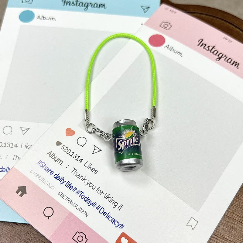 Simulation Soda Can-shaped Cotton Doll Cross-body Accessory, Key-chain,for Labubu Doll Cross body Bag Charm