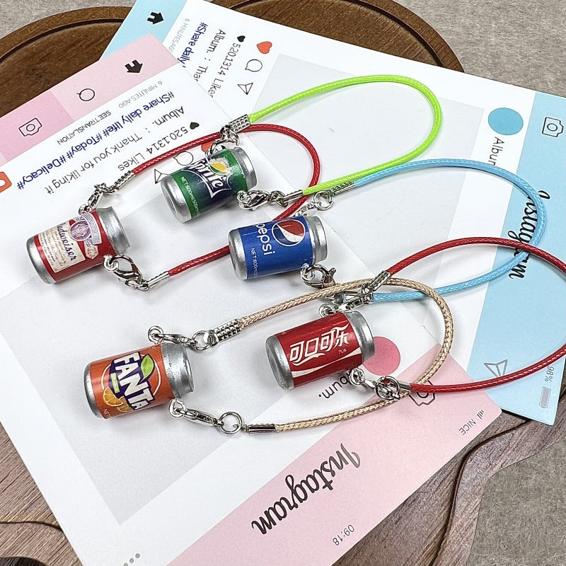 Simulation Soda Can-shaped Cotton Doll Cross-body Accessory, Key-chain,for Labubu Doll Cross body Bag Charm