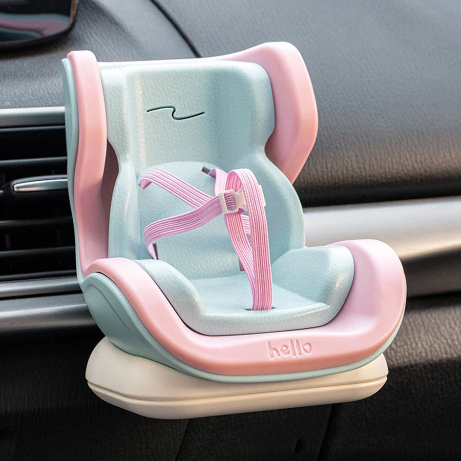 For Labubu Car Safety Seat Cartoon Chair Model Car Doll Decorative Item Car Interior Accessories Storage Gift for Labubu Fan