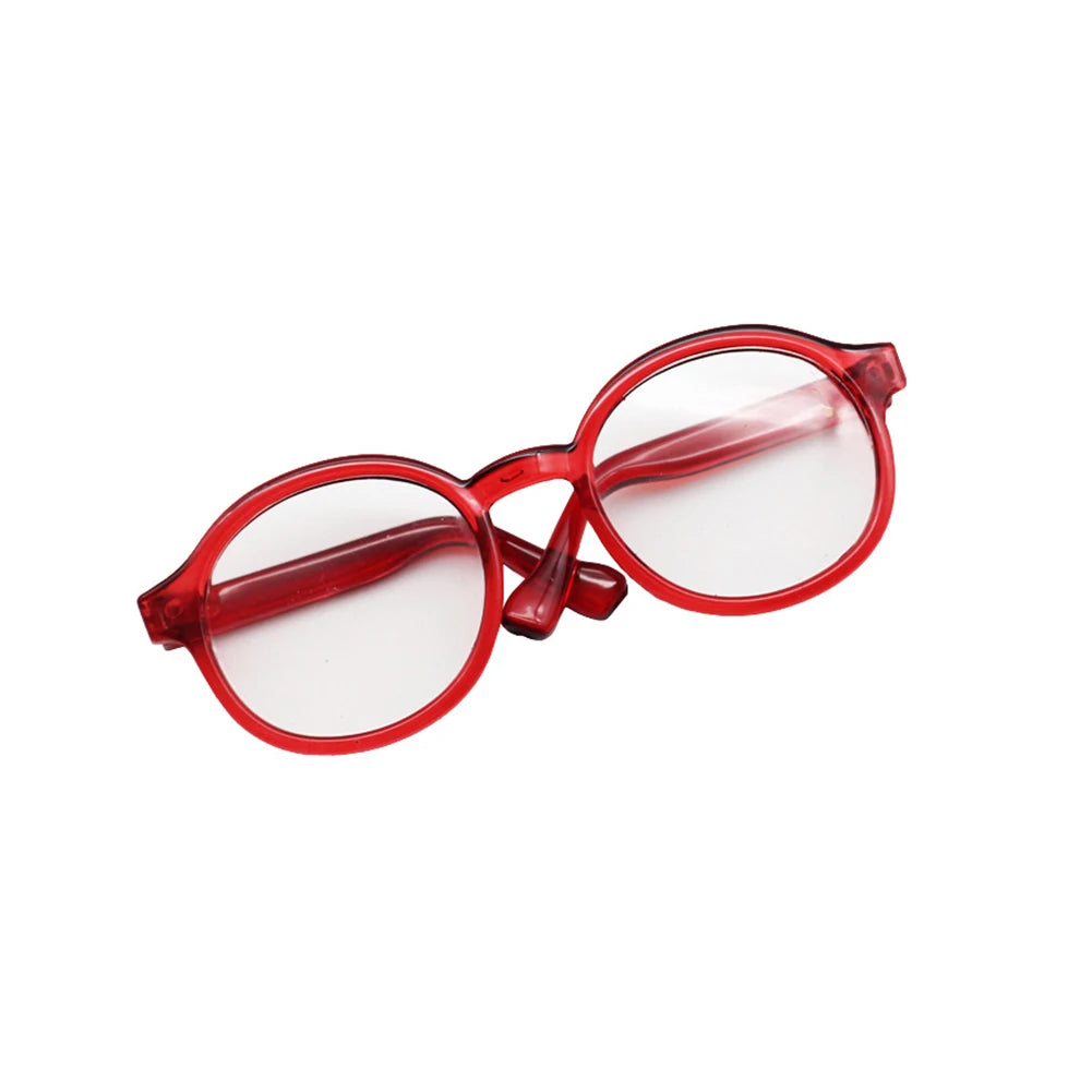 6.5cm Transparent Plastic Glasses for 1/8 1/6 1/3 1/4 BJD for Labubu MSD SD Plush for EXO Doll Sunglasses
