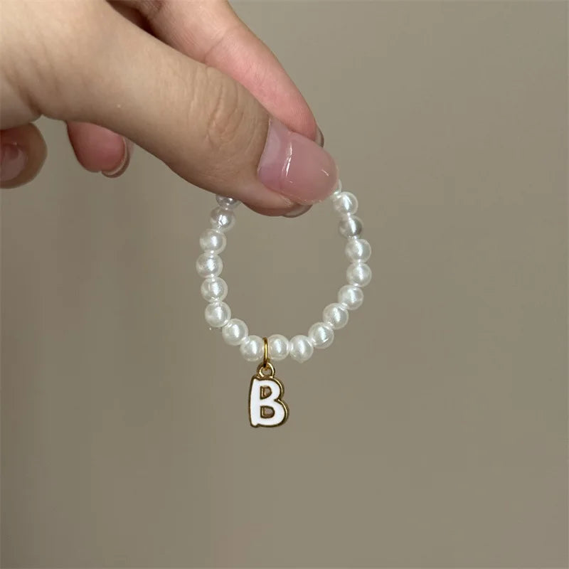 Mini Letter Pearl Necklace for 10cm Labubu 4.0 Pendant Pin for Love Series Letter Necklace for Mini Labubu V4 Dolls Accessories