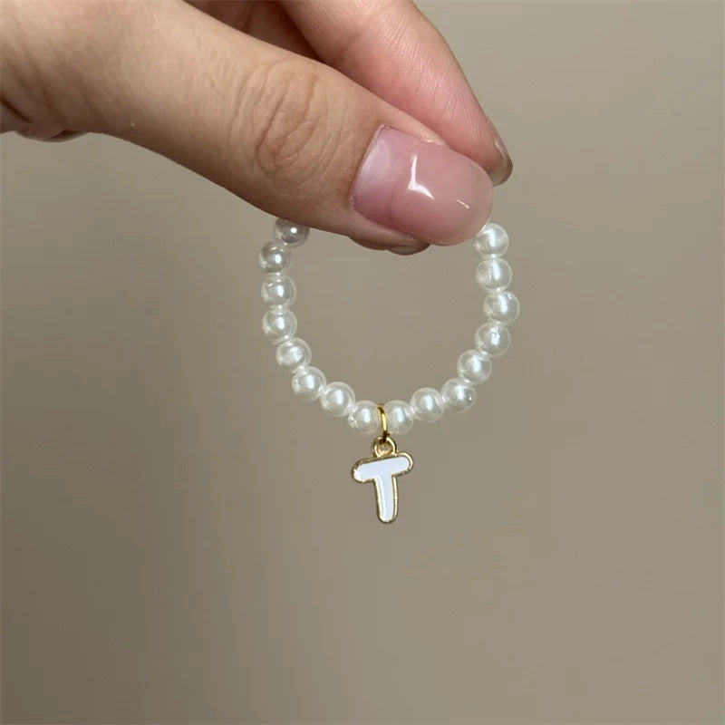 Mini Letter Pearl Necklace for 10cm Labubu 4.0 Pendant Pin for Love Series Letter Necklace for Mini Labubu V4 Dolls Accessories
