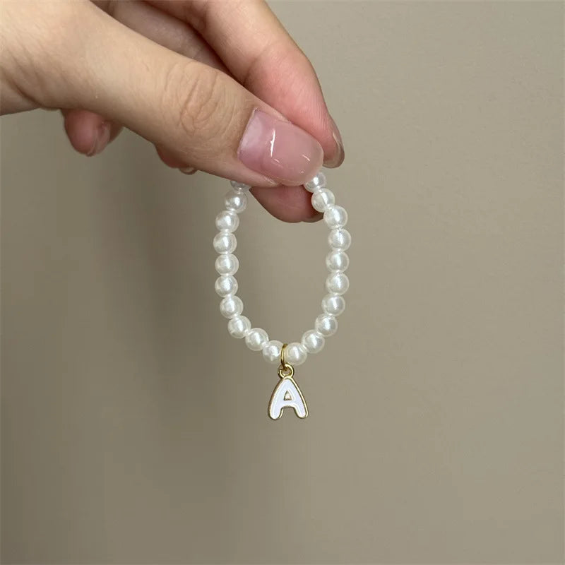 Mini Letter Pearl Necklace for 10cm Labubu 4.0 Pendant Pin for Love Series Letter Necklace for Mini Labubu V4 Dolls Accessories