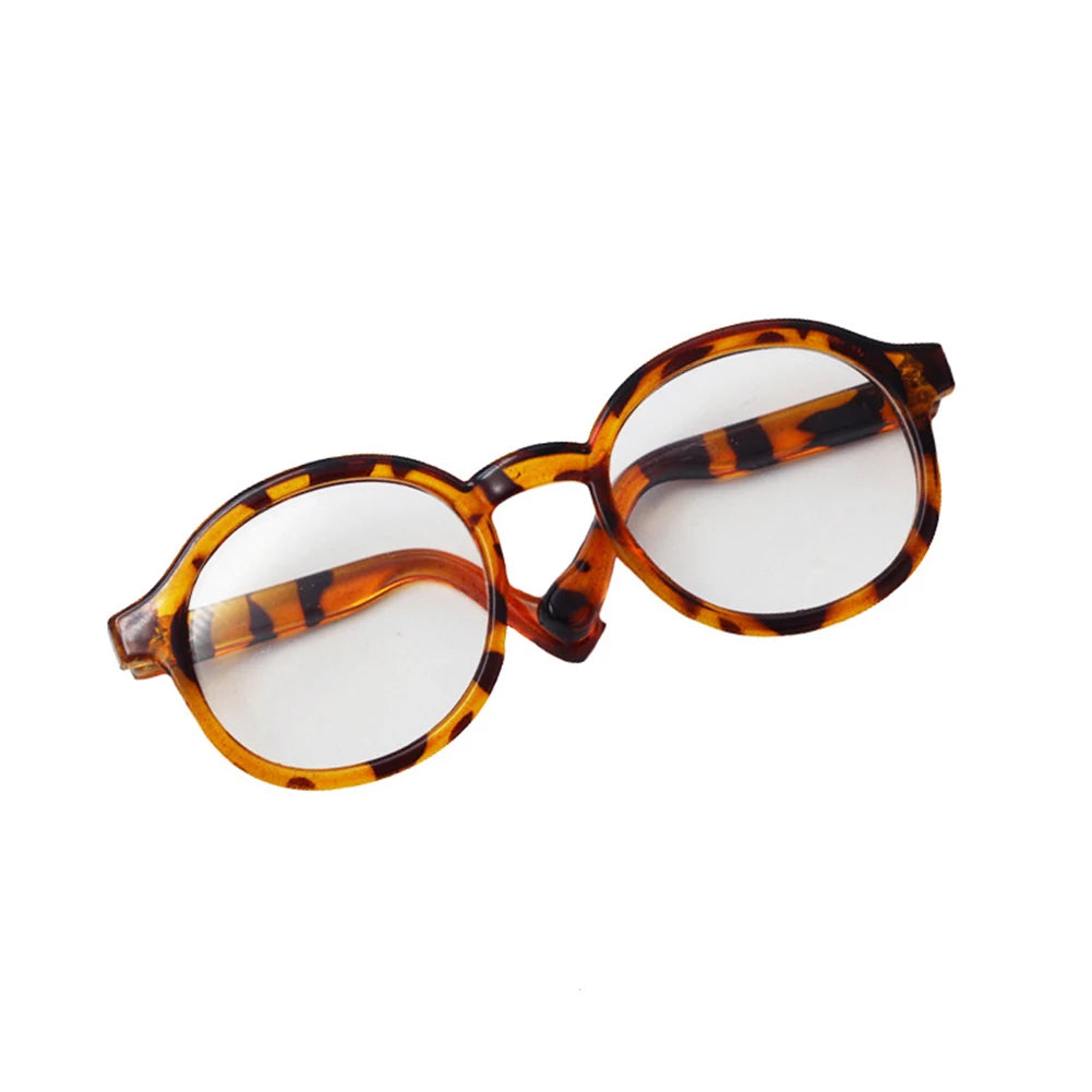 6.5cm Transparent Plastic Glasses for 1/8 1/6 1/3 1/4 BJD for Labubu MSD SD Plush for EXO Doll Sunglasses