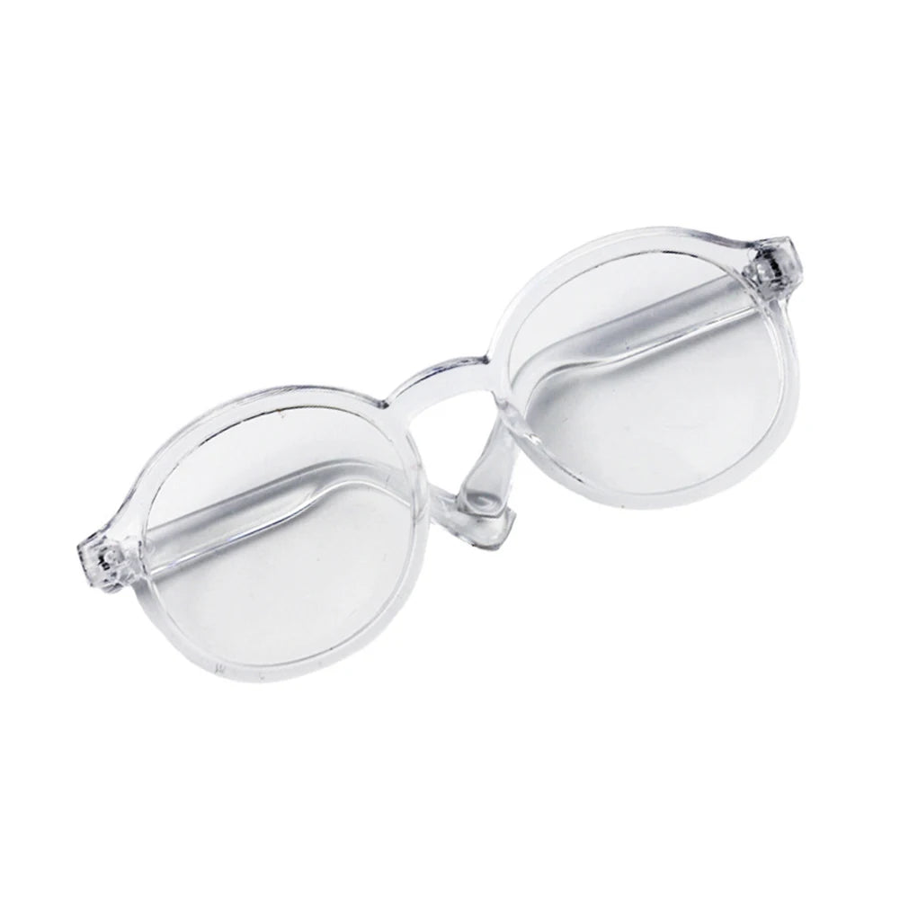 6.5cm Transparent Plastic Glasses for 1/8 1/6 1/3 1/4 BJD for Labubu MSD SD Plush for EXO Doll Sunglasses
