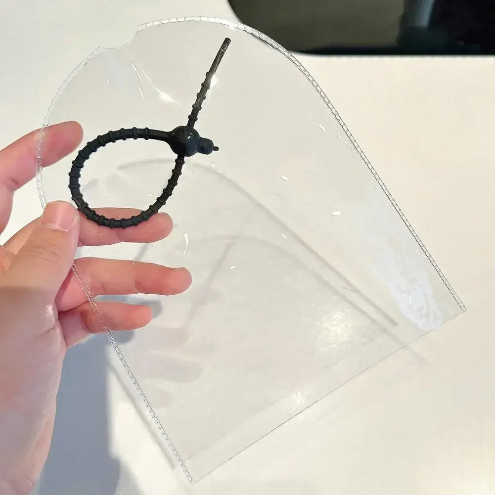 ポータブル透明PVCオーガナイザーボックス防塵保護カバー防水汚れ防止キーチェーンバッグlabubu人形の衣装用