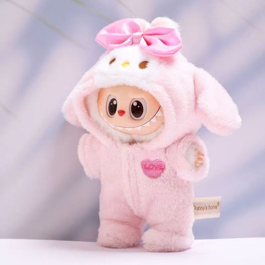 Labubu Doll Clothes Baby Penguin Onesie Labubu I II Idol Dolls 15/17cm Plush Doll'S Clothes Sitting Party Accessories